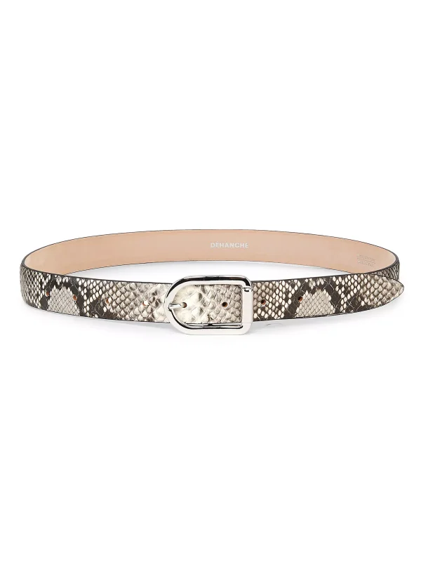 DÉHANCHE Mija Snake-Embossed Leather Belt