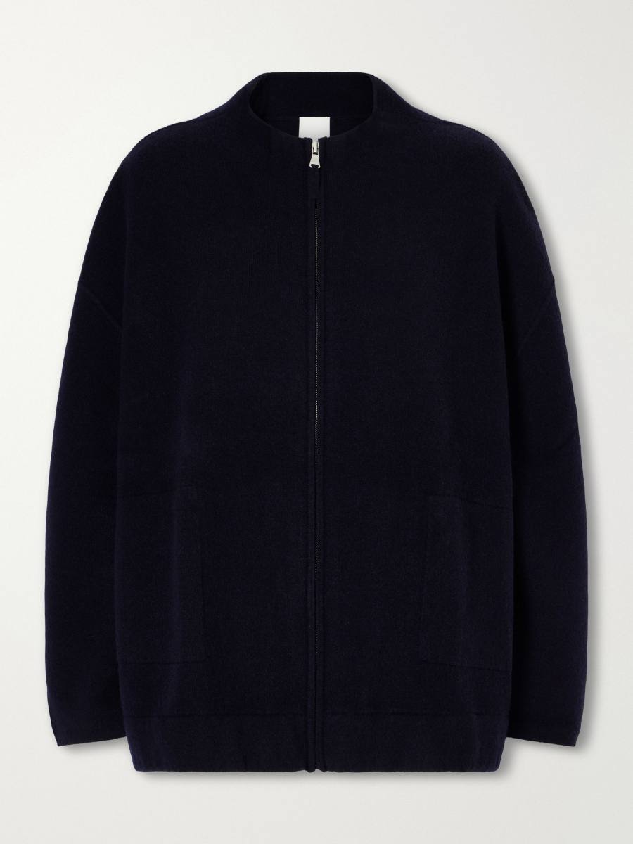 ALLUDE Wool and cashmere-blend zip-up jacket