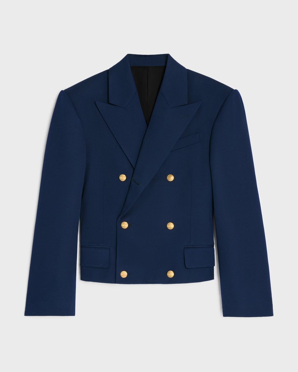 CELINE colonne blazer IN DIAGONAL WOOL