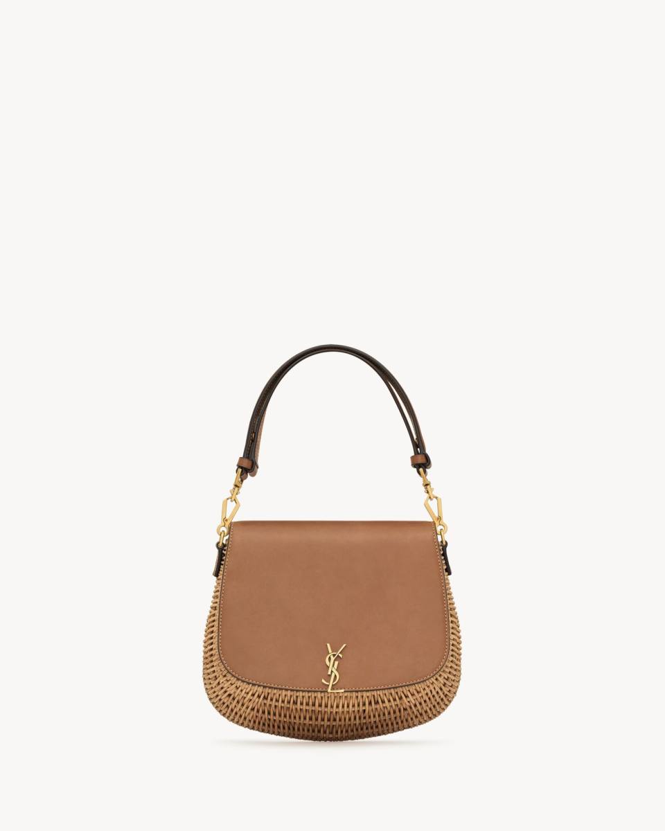 Saint Laurent Mini VOLTAIRE top handle bag in osier
