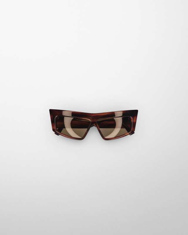 PHOEBE PHILO CRUISE SUNGLASSES in tawny tortoiseshell acetate