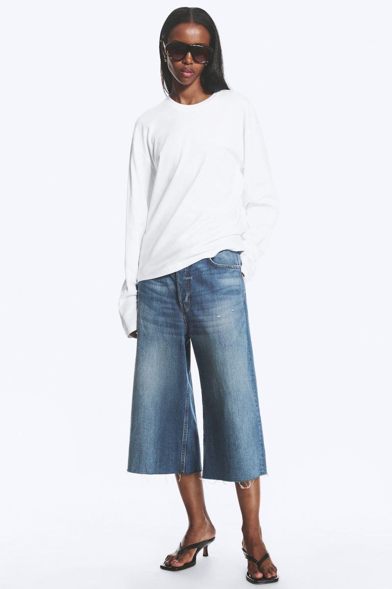 WEEKDAY LONG-SLEEVED BOXY COTTON T-SHIRT