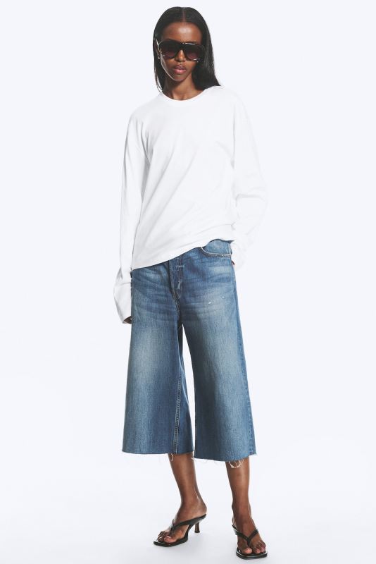WEEKDAY LONG-SLEEVED BOXY COTTON T-SHIRT