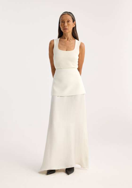 ROHE Integrated fluid silk skirt | cream