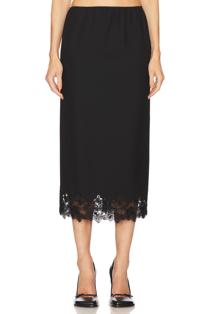 HELSA Suit Midi Skirt With Lace