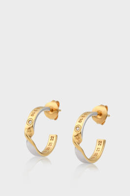 Maison Margiela Numeric diamond hoop earrings