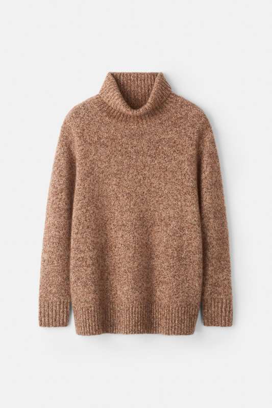 Soft Goat Marled relaxed fit turtleneck