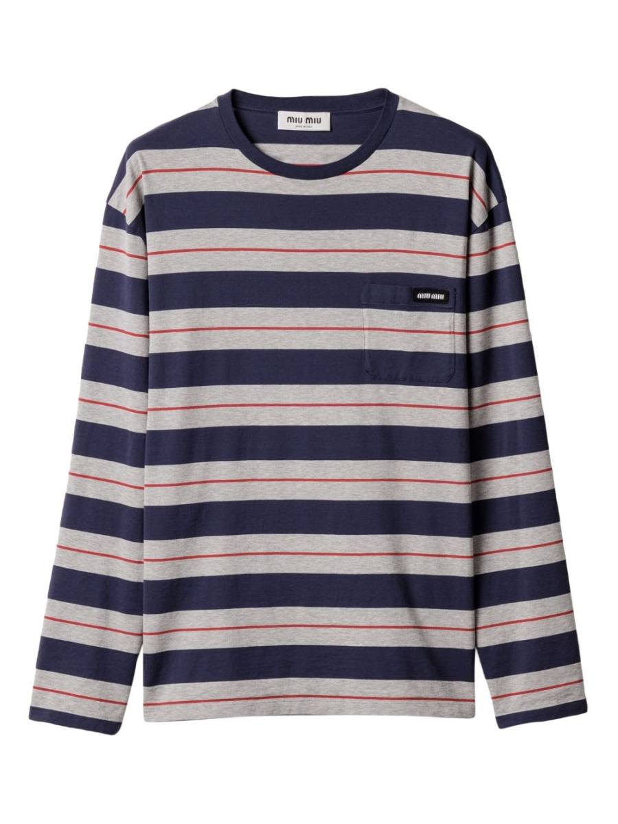 MIU MIU long-sleeves cotton T-shirt