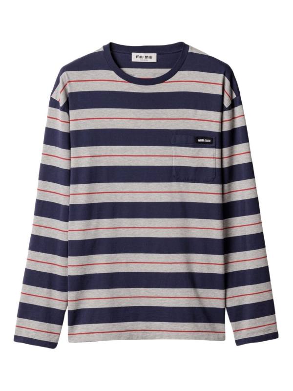 MIU MIU long-sleeves cotton T-shirt