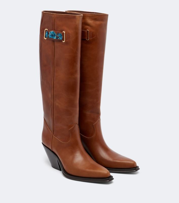 Chloe Azelan leather knee-high boots