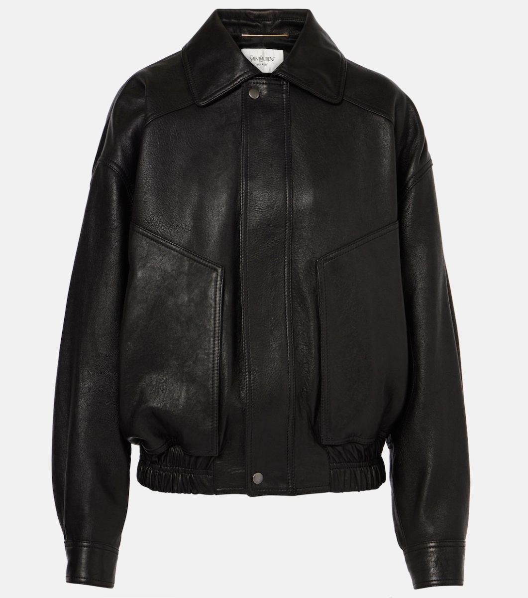 Saint Laurent Leather bomber jacket