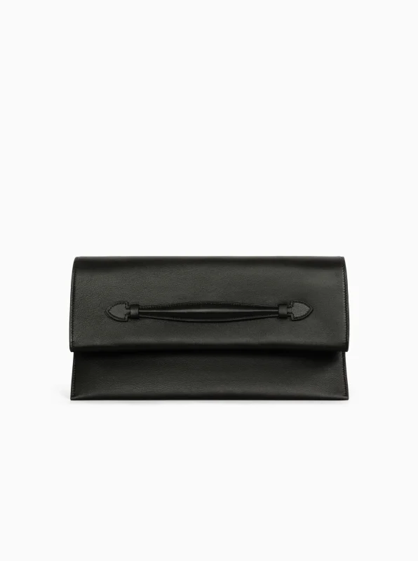 GIA STUDIOS Envelope Handle-Clutch in Leather