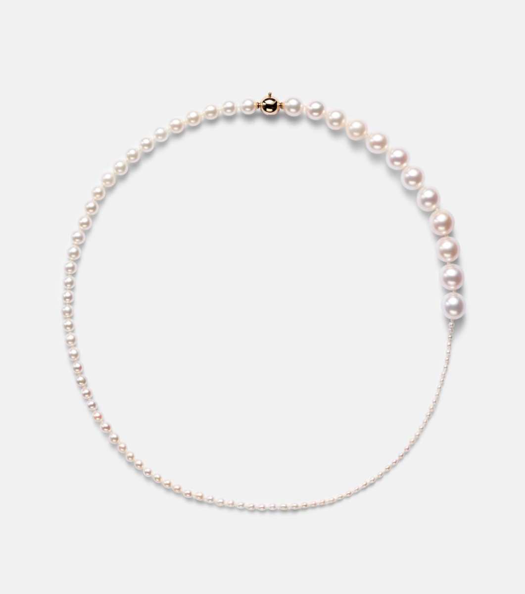 Sophie Bille Brahe Peggy 14kt gold necklace with freshwater pearls