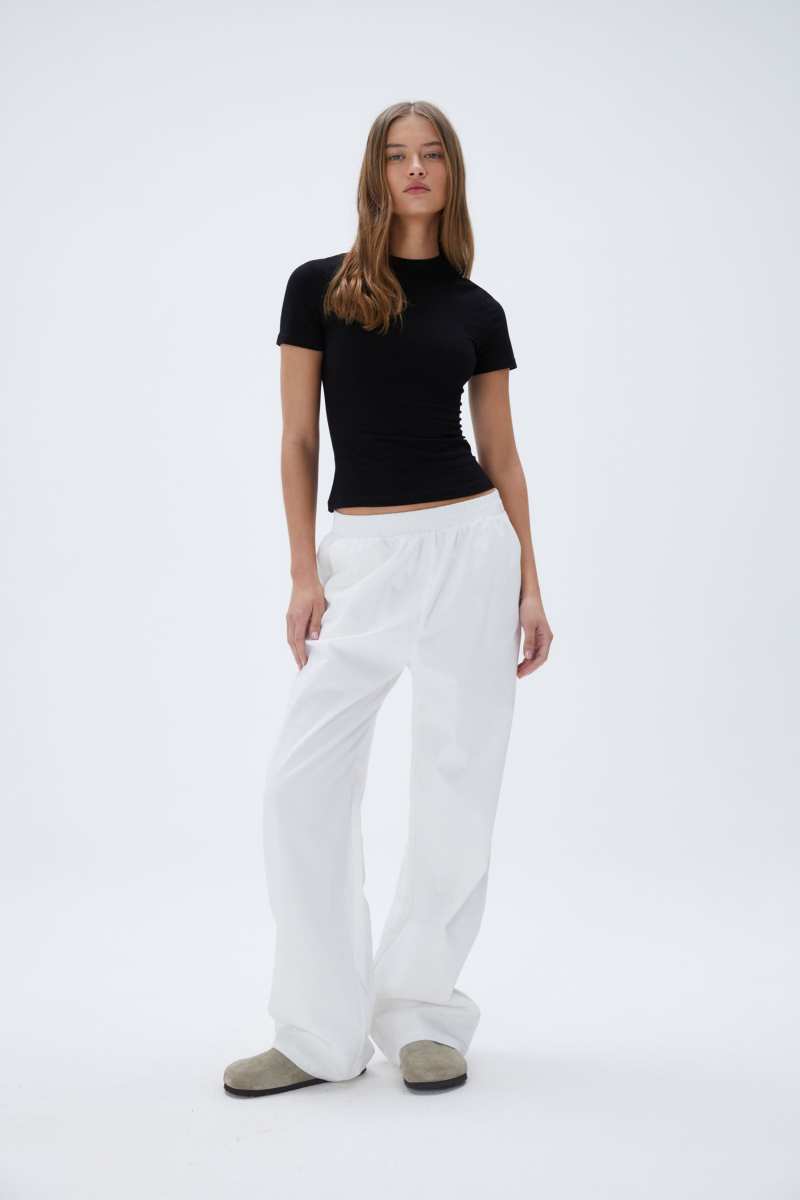 ADANOLA Cotton Pull on Pants - White