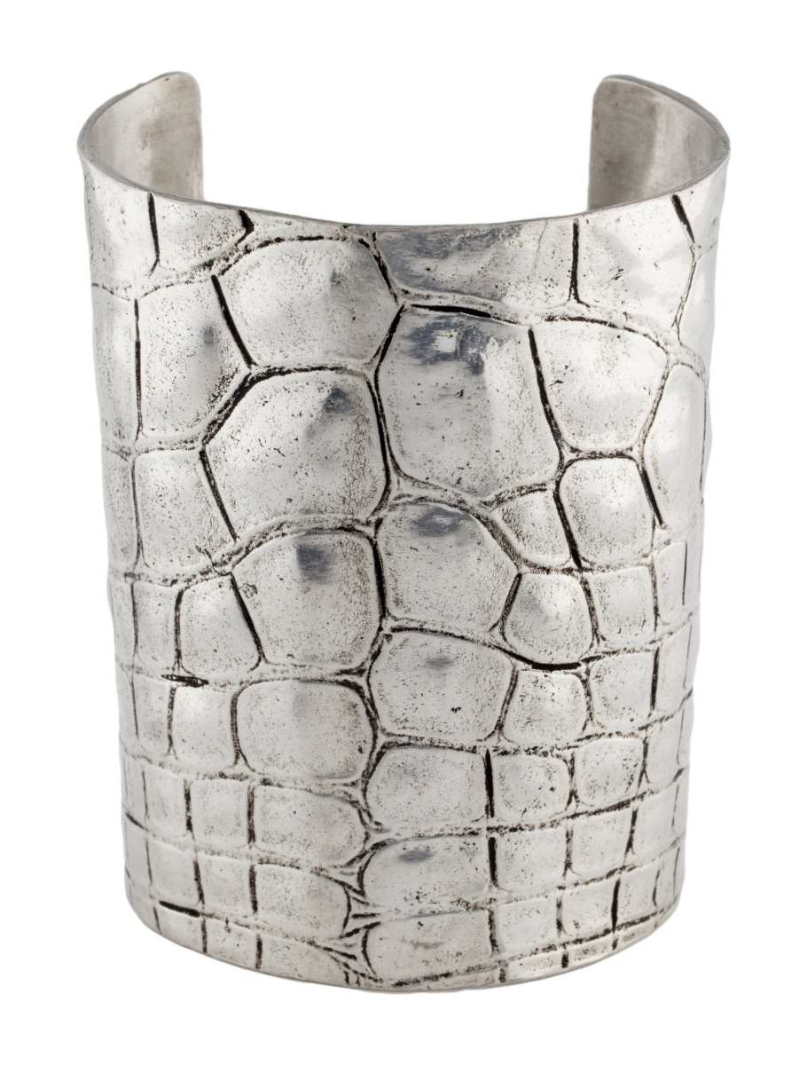 Saint Laurent Crocodile Embossed Cuff