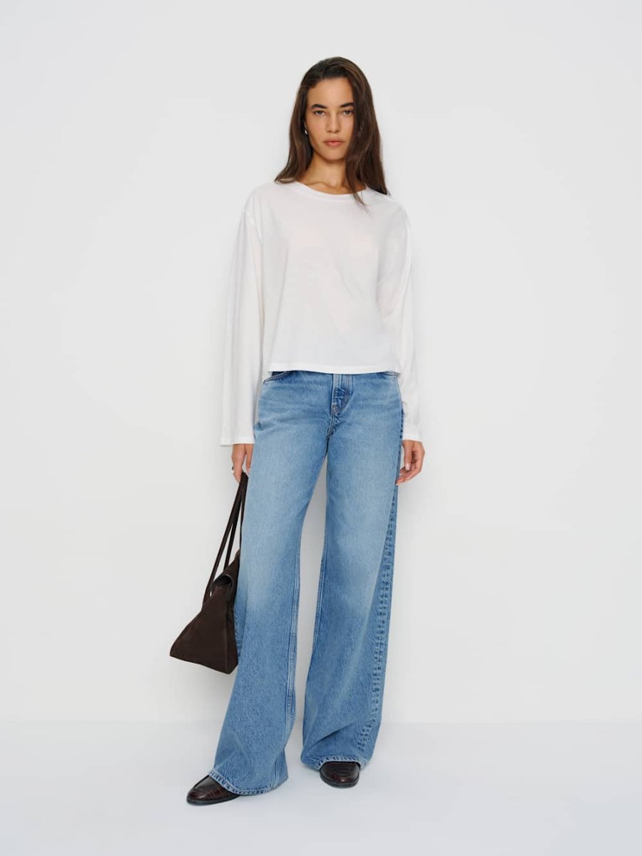 Reformation Liam Long Sleeve Oversized Tee