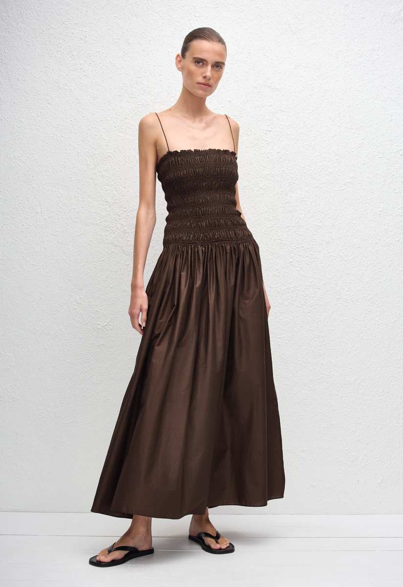 Matteau Shirred Drop Waist Dress