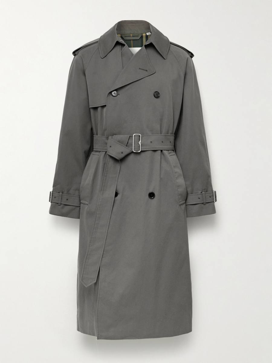 Burberry Double-Breasted Belted Cotton-Gabardine Trench Coat