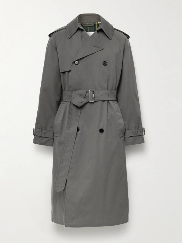 Burberry Double-Breasted Belted Cotton-Gabardine Trench Coat