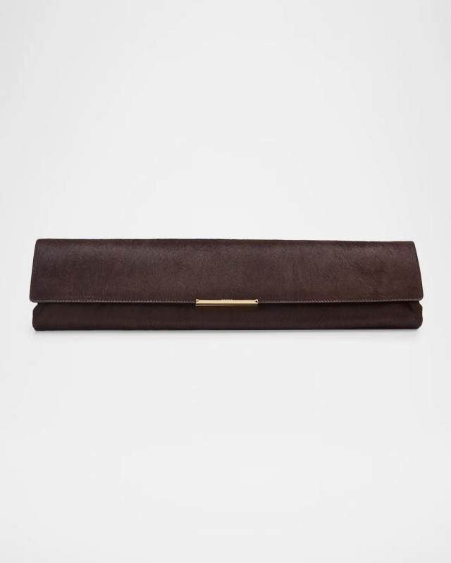 Balmain Long Pony Hair Clutch Bag