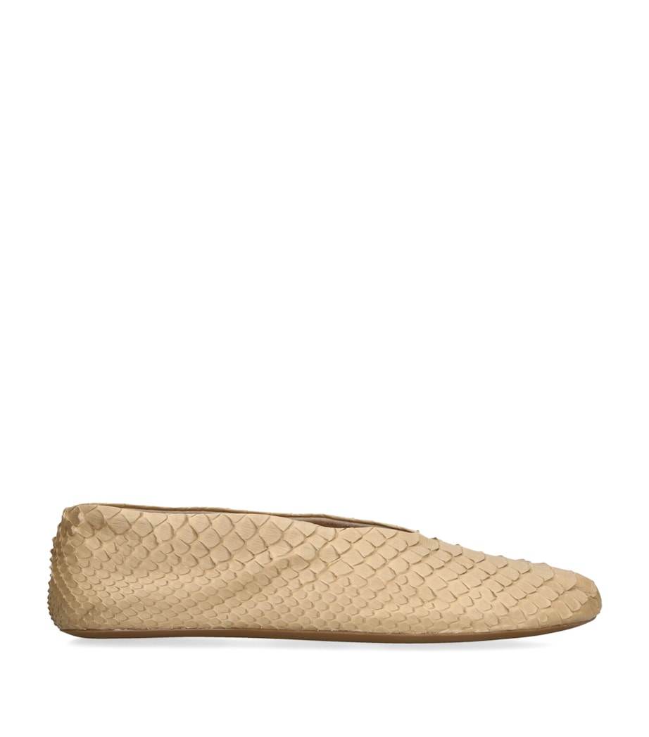The Row Multi Stella Leather Ballet Flats