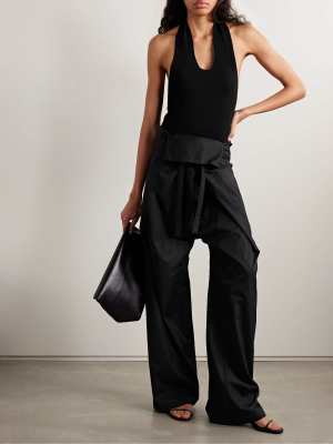WARDROBE.NYC Fisherman tie-front wide-leg pants