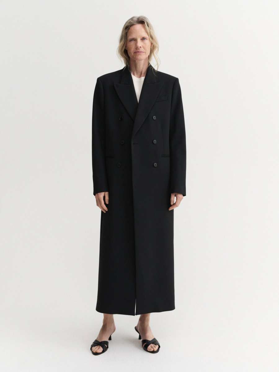 ALMADA LABEL Margot Long Tailored Blazer, black