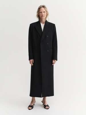 ALMADA LABEL Margot Long Tailored Blazer, black