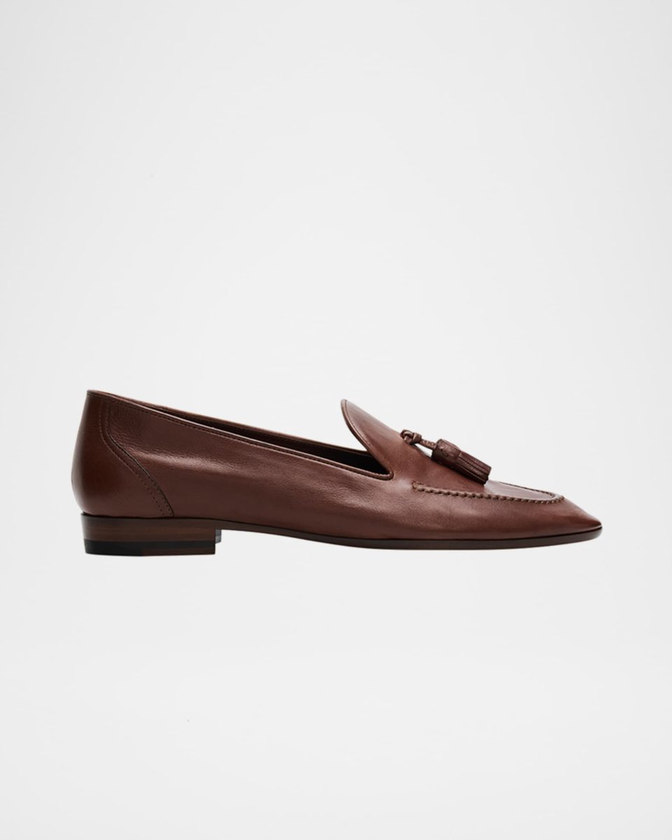 The Row Caden Leather Tassel Loafers