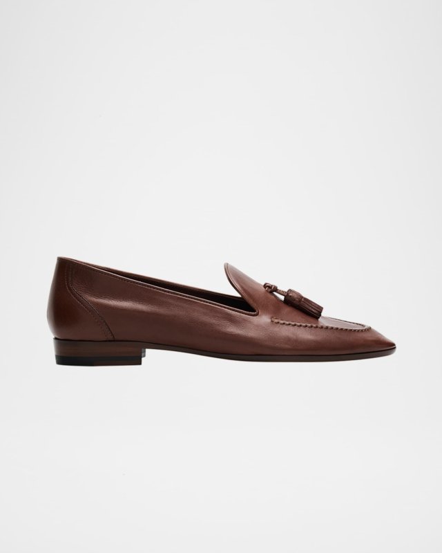 The Row Caden Leather Tassel Loafers