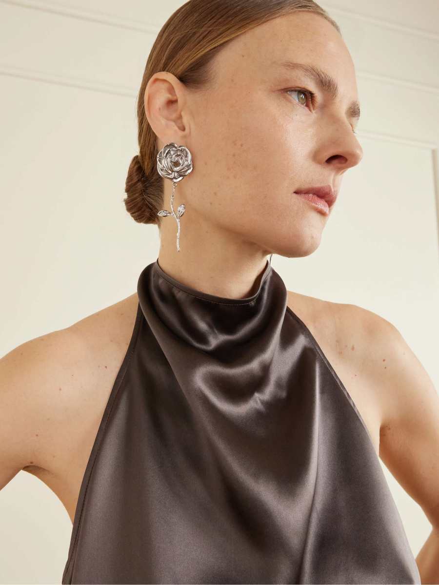 MAGDA BUTRYM Rhodium-plated earrings