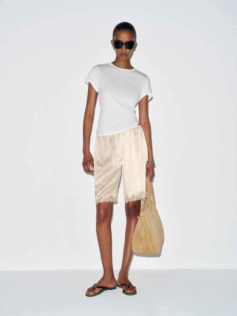 Reformation Clara Silk Bermuda Short