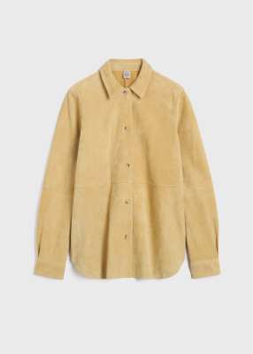Toteme Soft suede shirt cornsilk