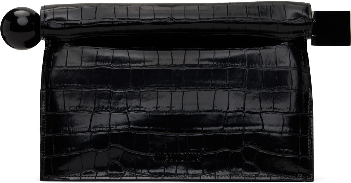 Jacquemus Black 'The Rond Carré' Clutch