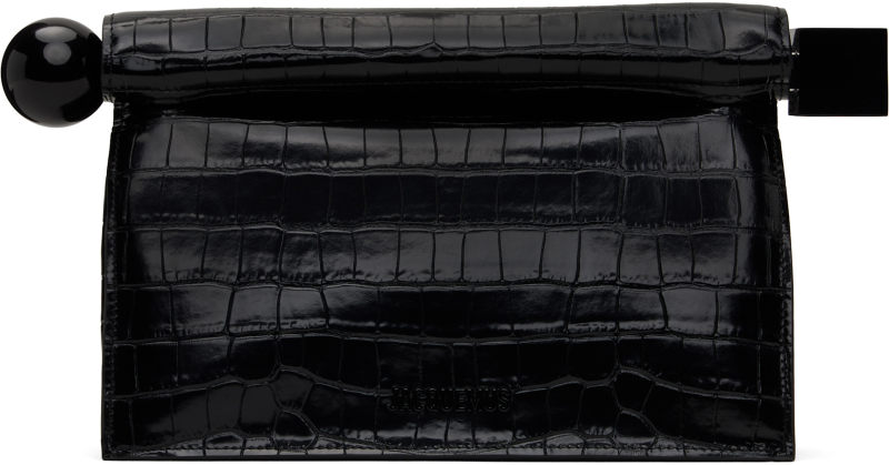 Jacquemus Black 'The Rond Carré' Clutch