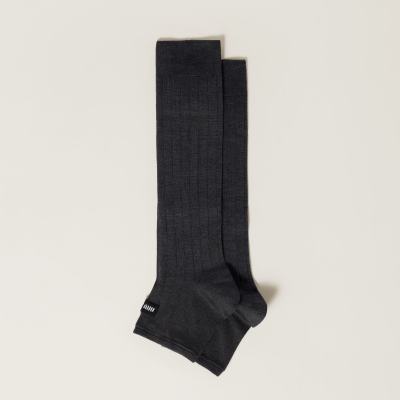 MIU MIU Silk knee-high socks