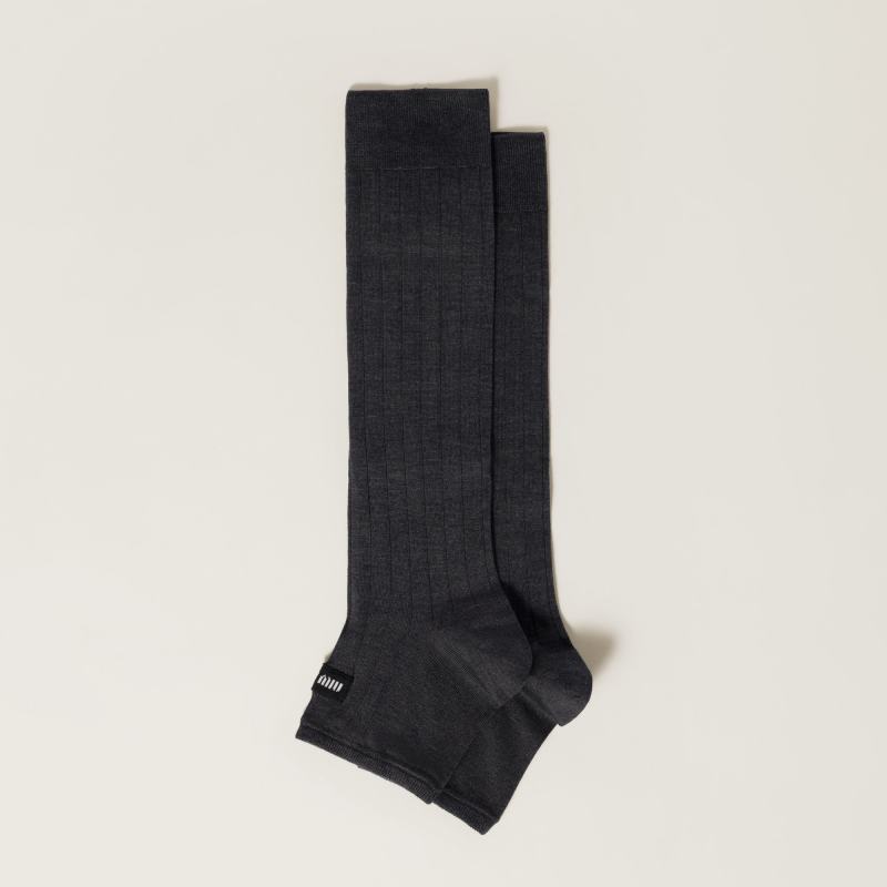 MIU MIU Silk knee-high socks