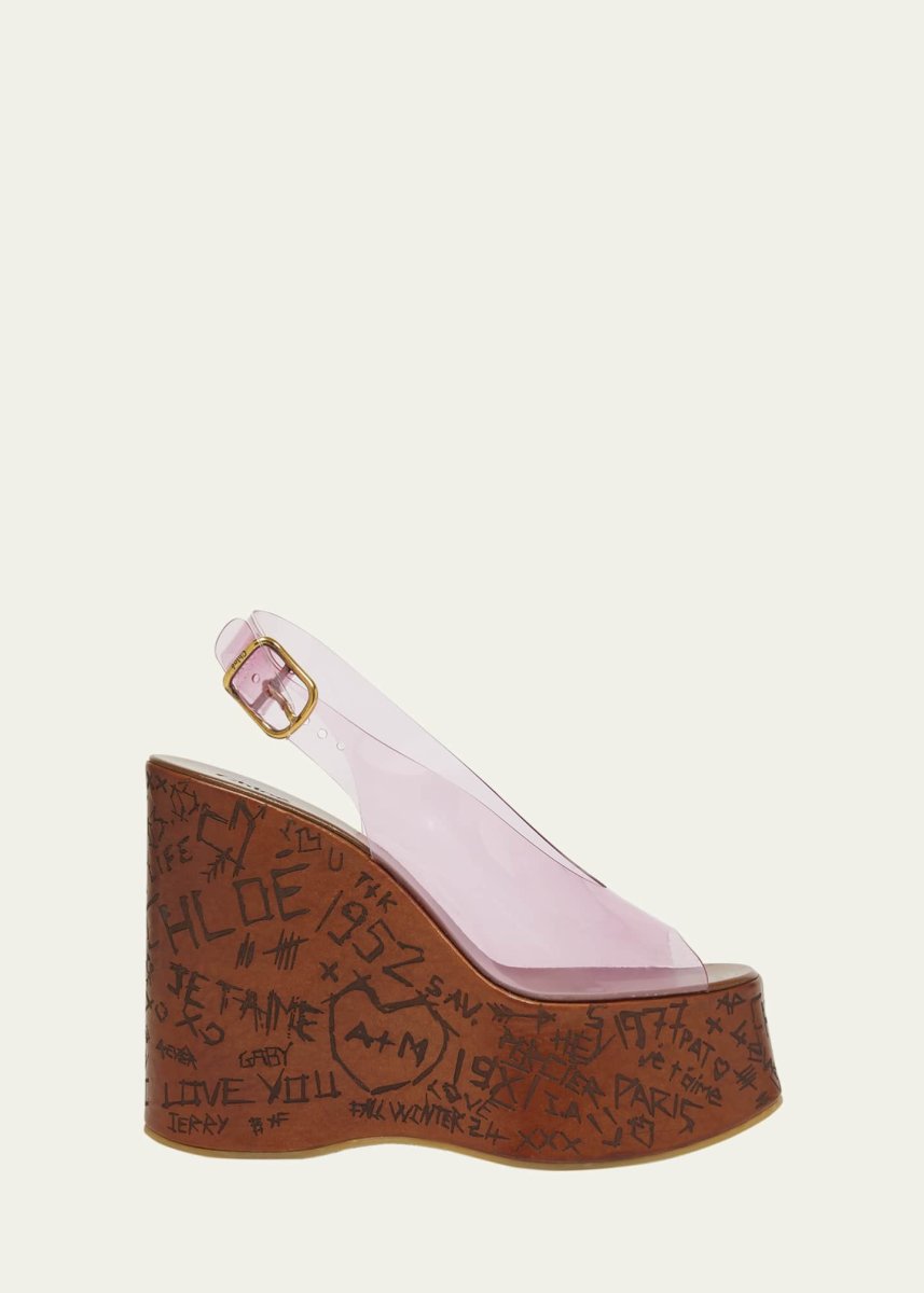 Chloe Maxime Jelly Slingback Platform Sandals