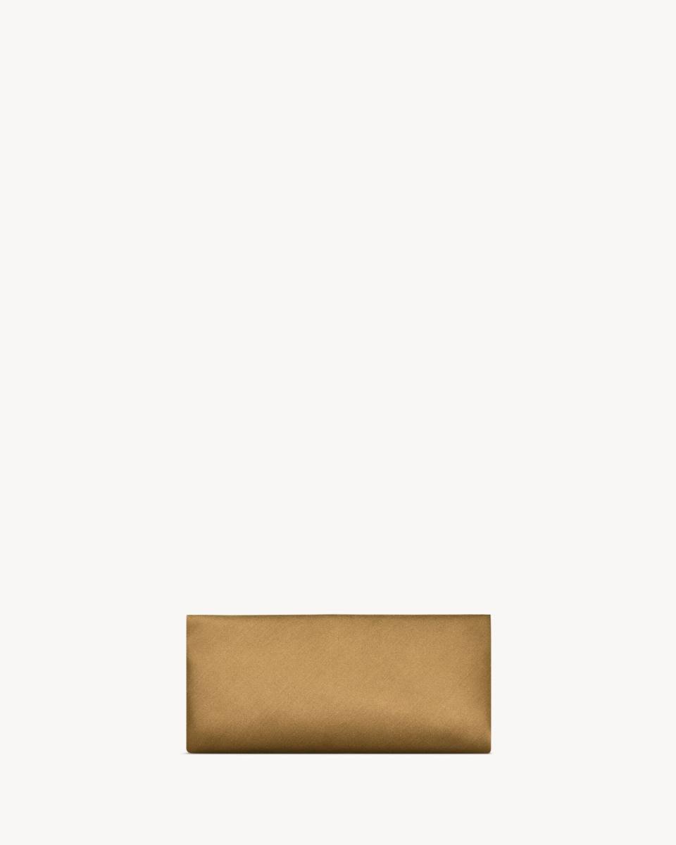 Saint Laurent EVENING soft clutch in satin