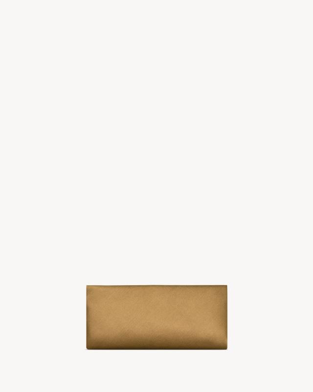 Saint Laurent EVENING soft clutch in satin
