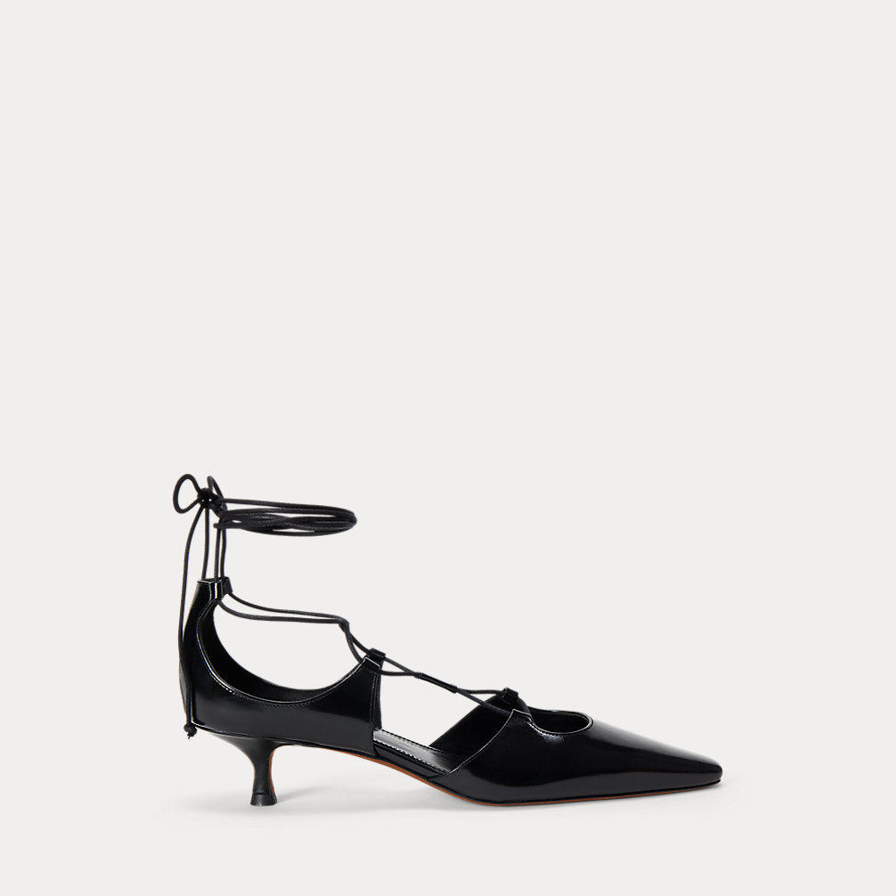 Polo Ralph Lauren Calfskin Lace-Up Kitten Heel