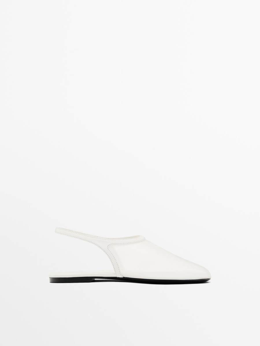 Massimo Dutti Mesh slingback ballet flats