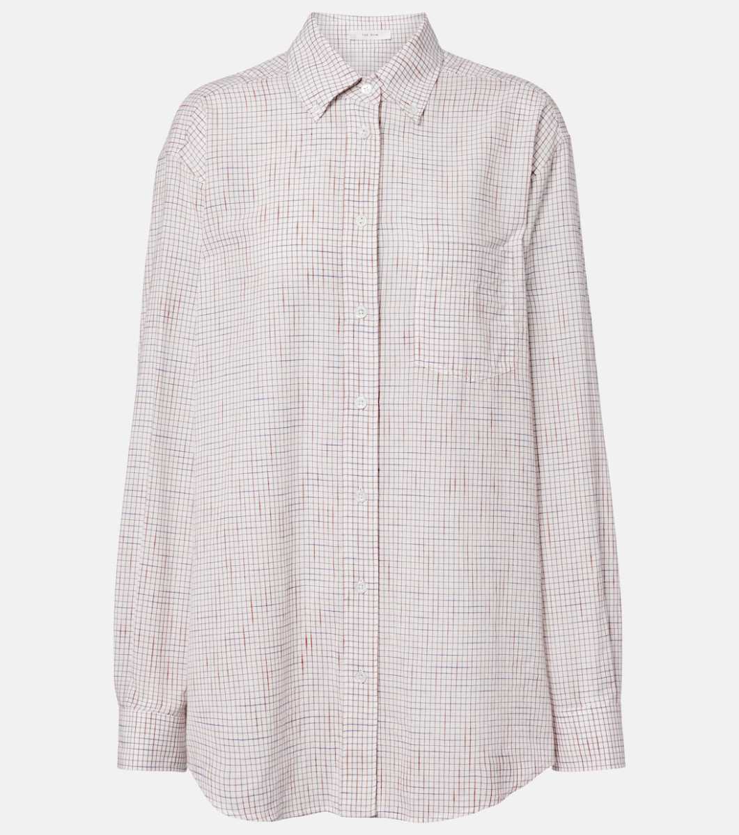 The Row Dalan checked cotton shirt