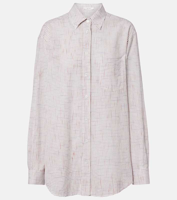 The Row Dalan checked cotton shirt