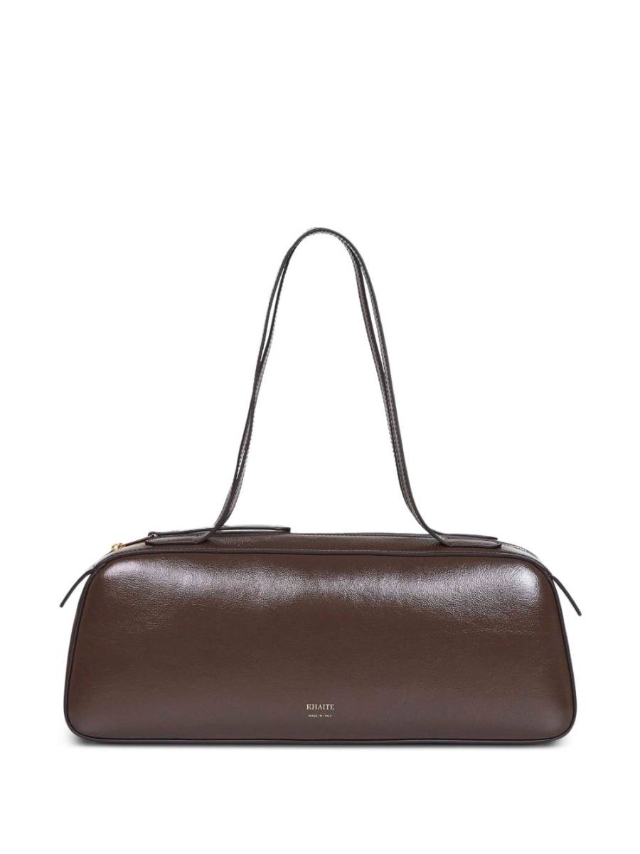 Khaite Simona crackle patent elongated tote bag