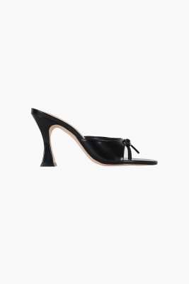 SANDY LIANG THONG MULE 90 IN BLACK SPAZZOLATO