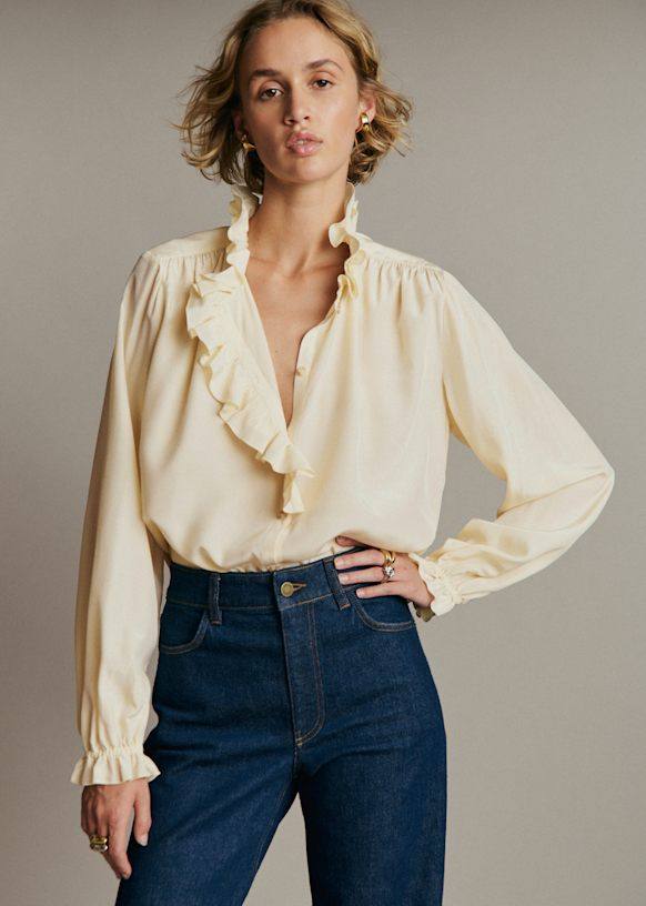 SEZANE Hana Shirt Cream