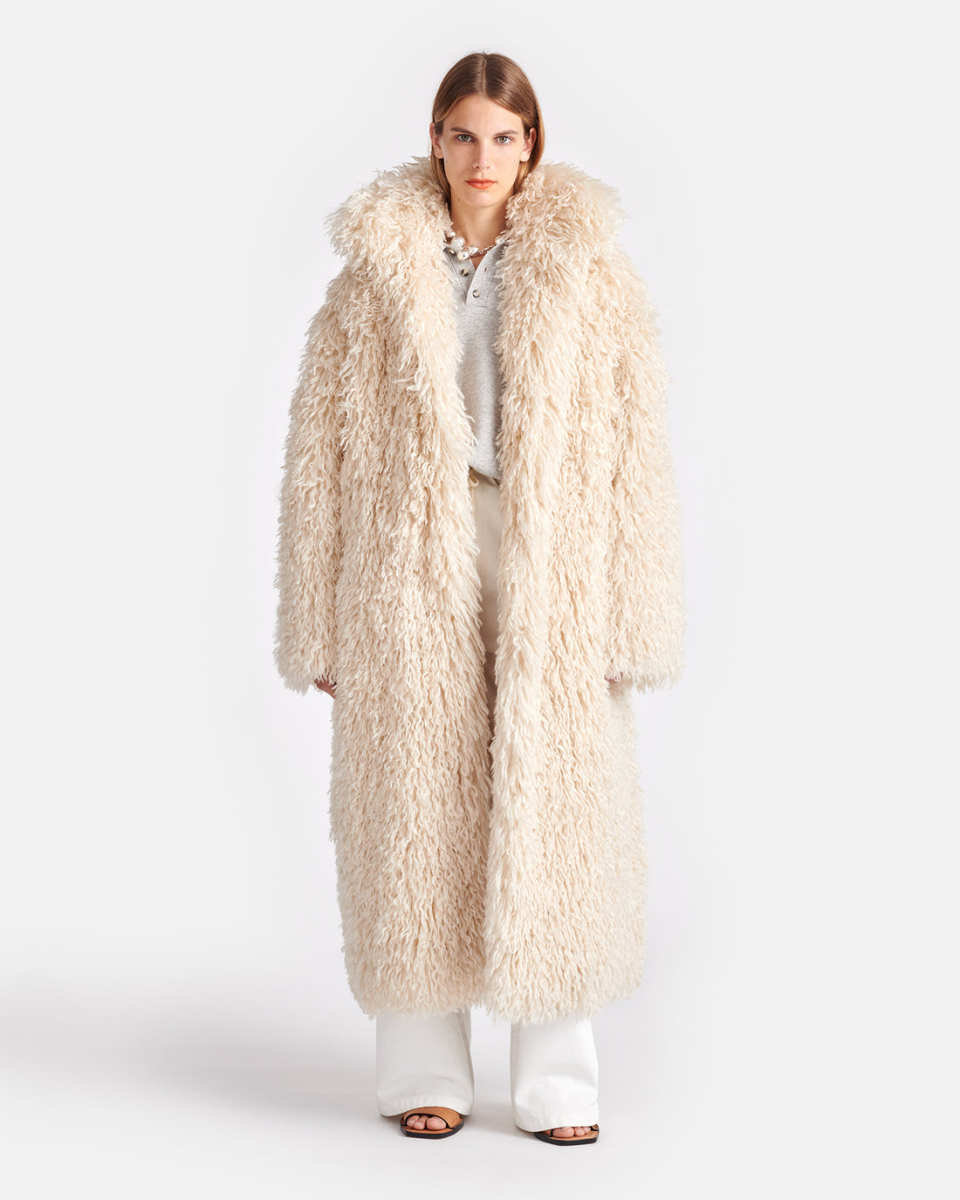 Nanushka Kilah Faux Racka Fur Coat