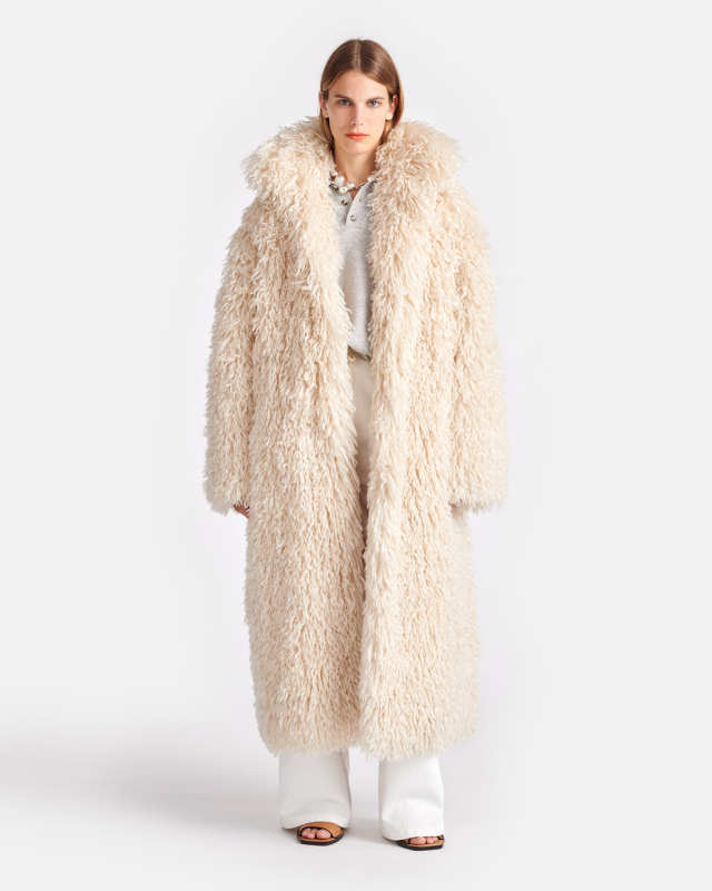 Nanushka Kilah Faux Racka Fur Coat
