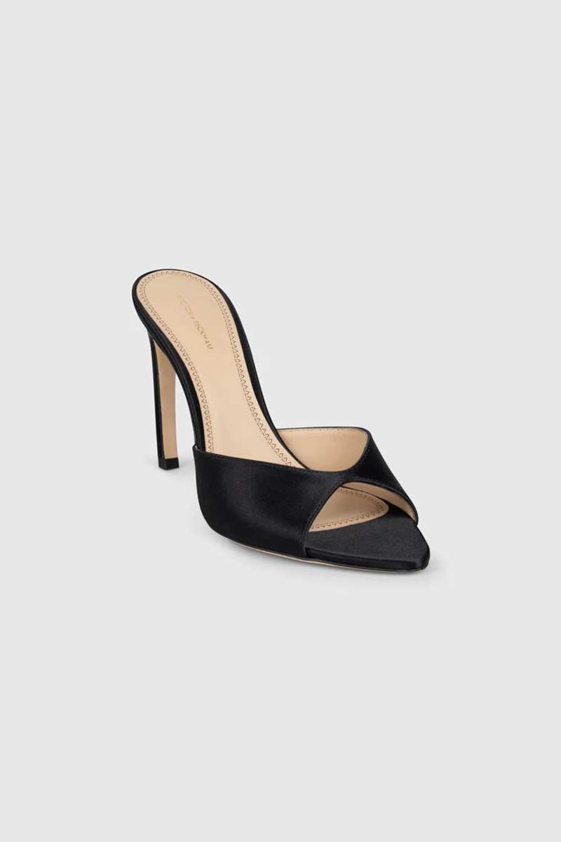 Victoria Beckham Harlow Open Toe Mule 100 Satin